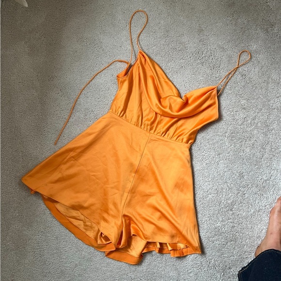 Meshki Orange Romper - Picture 2 of 4